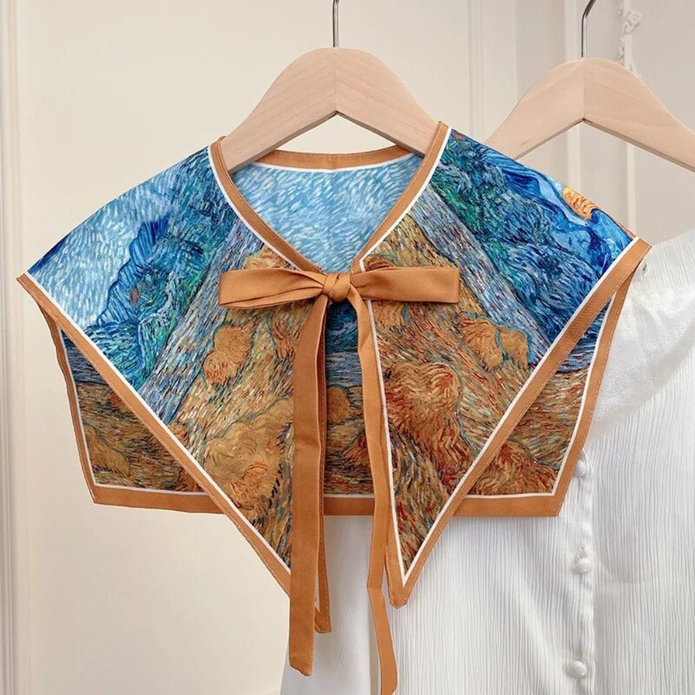 Blouse Off Shoulder - 女性の花柄の偽の襟,取り外し可能なヴィンテージシャツ,ショルダーラップ,ネックレス,Shawl,false,ファッショナブル
