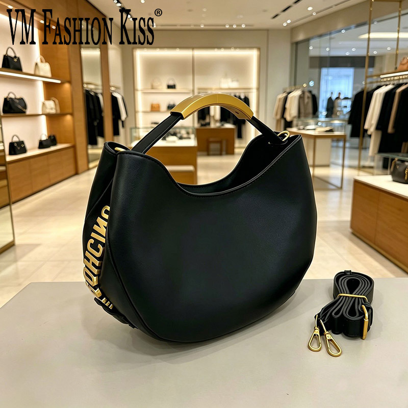 Tote Bag Beach - デミサークル女性用ゴールデンレタートート巾着バケットバッグ高級開閉式大容量トレンド人気販売中財布