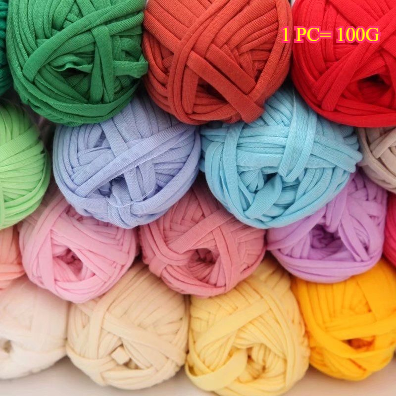 100 グラム T シャツニット糸かぎ針編みバッグ帽子スリッ - Crochet Bag Raffia のレビューと価格