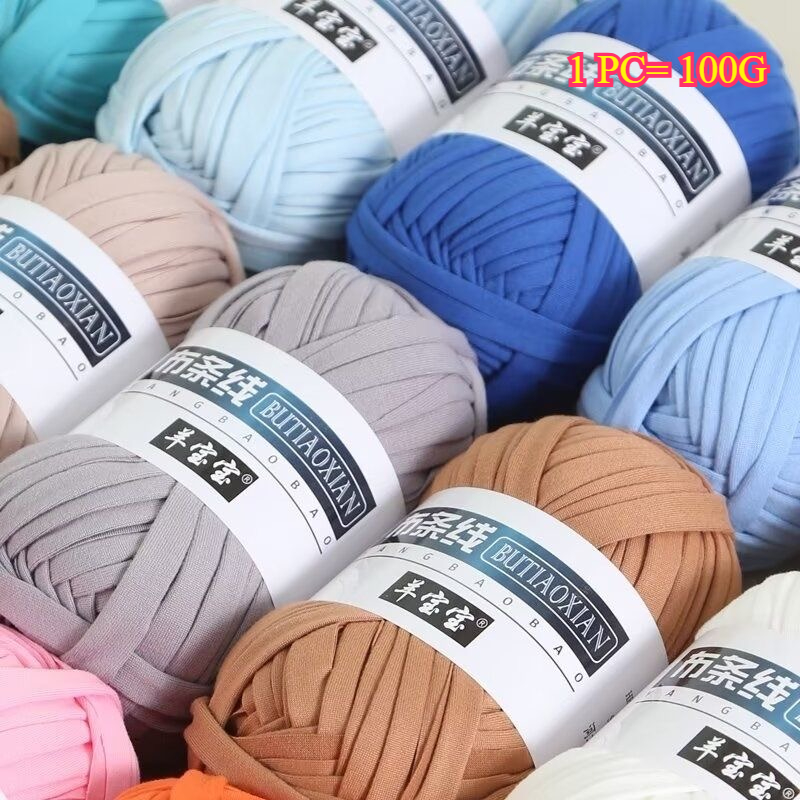 100 グラム T シャツニット糸かぎ針編みバッグ帽子スリッ - Crochet Bag Raffia のレビューと価格