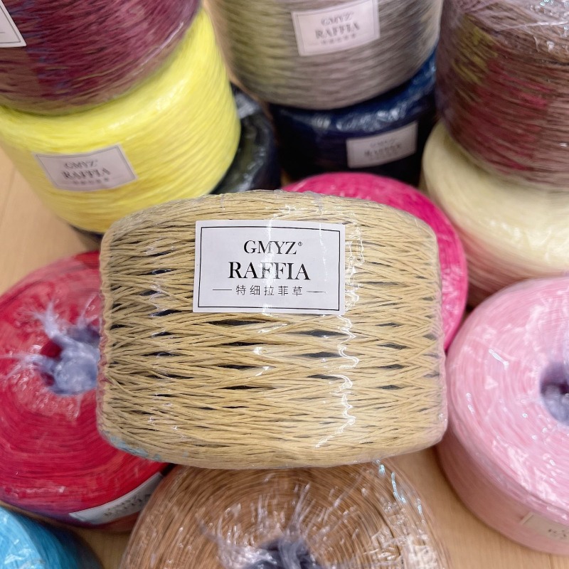 手編み用の薄い平らなラフィア糸,帽子バッグ,手工芸品,着用可 - Crochet Bag Raffia のレビューと価格