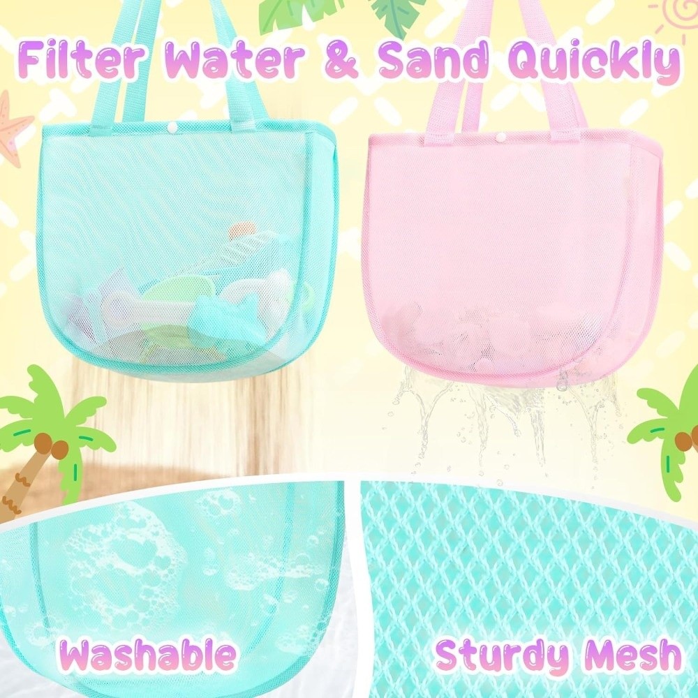 ドーパミン軽量無地メッシュポーチ大容量再利用可能ビーチバッグ - Tote Bag Beach のレビューと価格
